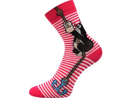 Ponožky dětské KRTEK obrázkové DÍVČÍ (3 páry) (Velikost 20-24 (14-16), Barva mix 2 kluk)