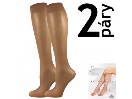 VOXX podkolenky LADY knee-socks 17 DEN / 2 páry