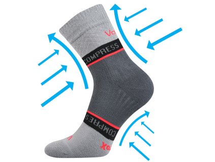 VOXX Ponožky kompresní FIXAN sportovní BÍLÉ (Velikost 35-38 (23-25), Barva černá)