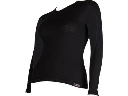 VOXX Tričko funkční dvouvrstvé dámské INSPIRED 02 s dlouhým rukávem ČERNÉ (Velikost L, Barva černá)