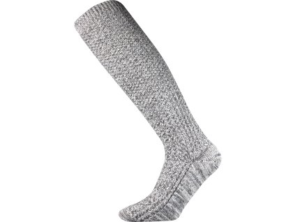 Podkolenky vlněné silné JEŠTĚD černé melé (Velikost 35-37 (23-24), Barva šedá melé)