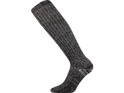 Podkolenky vlněné silné JEŠTĚD černé melé (Velikost 35-37 (23-24), Barva šedá melé)