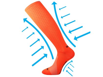 VOXX Podkolenky kompresní LITHE černé (Velikost 35-38 (23-25), Barva modrá)