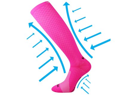 VOXX Podkolenky kompresní LITHE černé (Velikost 35-38 (23-25), Barva modrá)