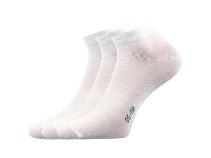 Ponožky nízké jednobarevné HOHO 3pack BÍLÉ (3 páry) (Velikost 35-38 (23-25), Barva černá)