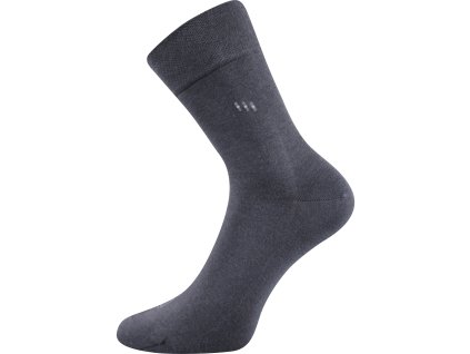 Ponožky pánské společenské DIPOOL černé (3 páry) (Velikost 39-42 (26-28), Barva tmavě šedá)