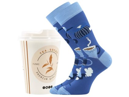 Ponožky v kelímku s motivem čaje TEA vzor 1 (Velikost 38-41 (25-27), Barva vzor 2)