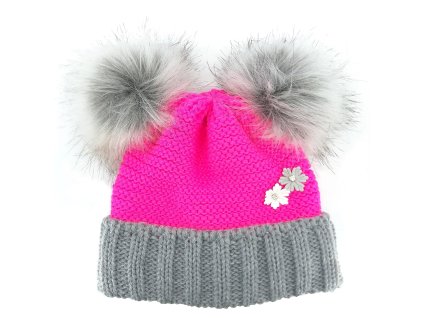 VOXX Čepice dívčí pletená ASCONA růžová (Velikost uni, Barva růžová)