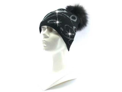 VOXX Čepice dámská pletená CAMPO s lurexem a bambulí RŮŽOVÁ (Velikost uni, Barva růžová)