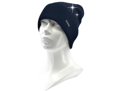 VOXX Čepice dámská pletená CARINA s lurexem ČERNÁ (Velikost uni, Barva černá)