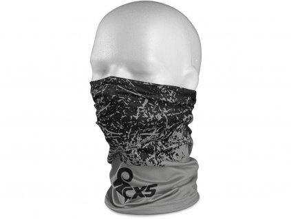 Šátek multifunkční CXS LORY, 23x45, černo - šedý (Velikost UNI)