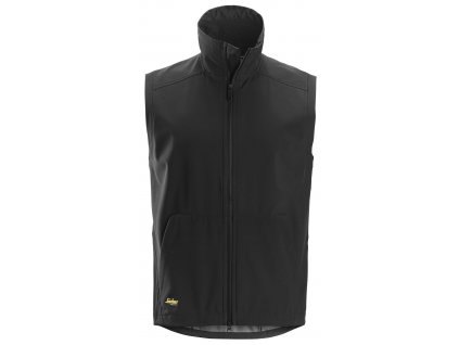 Softshellová vesta AllroundWork větruodolná černá vel. S Snickers Workwear