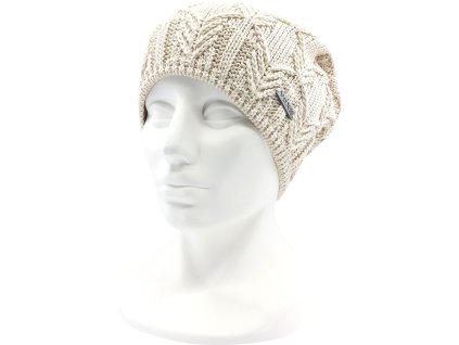 VOXX Čepice dámská pletená NAVARA bavlněná REŽNÁ (Velikost uni, Barva režná)