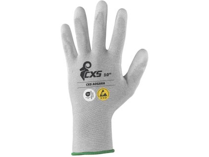 Rukavice CXS ADGARA, antistatické, ESD, povrstvená dlaň a prsty (Velikost 06)