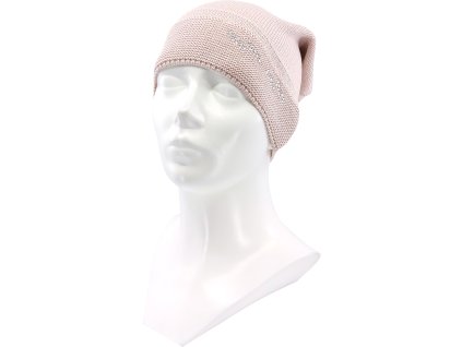 VOXX Čepice dámská pletená MICRA bavlněná s kamínky Swarovski ČERNÁ (Velikost uni, Barva černá)