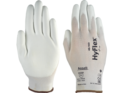 Ansell HyFlex 48100 rukavice (Velikost 6, Barva bílá)