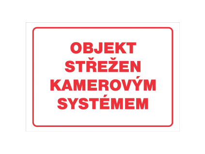 12169 T.Objekt střežen kam.systémem A4 (Velikost UNI)