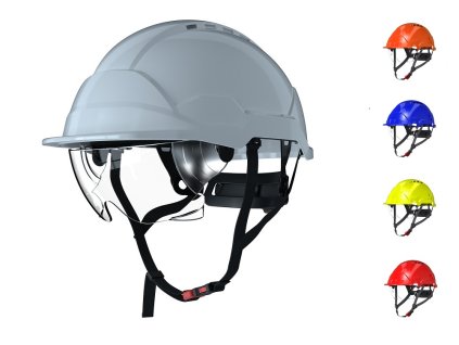 Přilba PAB WH1-0 s integrovaným zorníkem bila