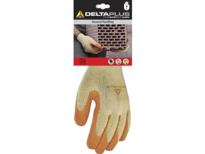 DPVE730 RUKAVICE ÚPLETOVÉ BAVLNA/POLYESTER -NA DLANÍCH LATEXOVÝ POVLAK