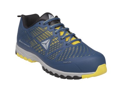 DELTA SPORT S1P NÍZKÁ OBUV, POLYURETANU/SÍŤOVINA - S1P HRO SRC (Velikost 39, Barva modrá-žlutá)