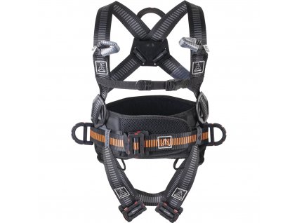 HAR44EL PROTIPÁDOVÝ POSTROJ SINTEGROVANÝM PÁSEM - 4PŘIPOJOVACÍ BODY - DIELEKTRIKUM (Velikost S/M/L, Barva černá-šedá)