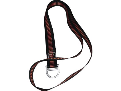 LV102100 KOTVICÍ SMYČKA ZPOPRUHU - 1M (Velikost 1 M, Barva černá-oranžová)