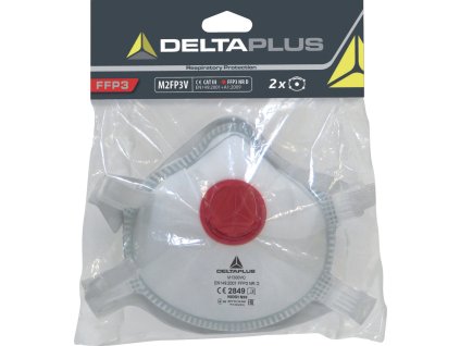 M2FP3V SADA 2POLOMASEK FFP3 SVENTILEM (Velikost -, Barva bílá)
