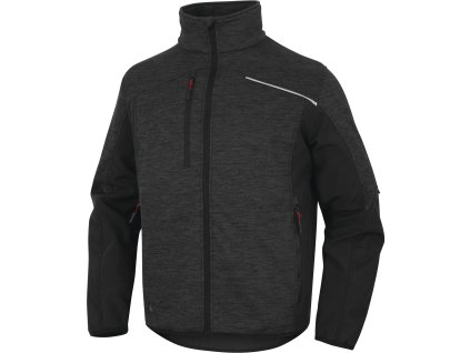 NAGOYA2 BUNDA Z POLYAMID/POLYESTEROVÉHO POLAR FLEECU -  / SOFTSHELL - 94% POLYESTER, 6% ELASTAN (Velikost XXL, Barva šedá-černá)