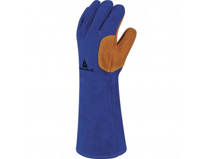 TER300 SVÁŘEČSKÉ RUKAVICE, HOVĚZÍ ŠTÍPENKA, ODOLNÉ PROTI VYSOKÝM TEPLOTÁM (Velikost 9, Barva modrá-žlutá)