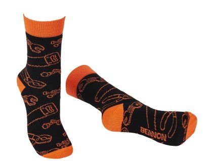 BENNONKY Tool Socks black/orange (Velikost 39-41)