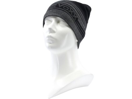 VOXX Čepice pánská pletená KONA zimní ČERNÁ s šedou (Velikost uni, Barva černá)