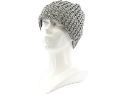 VOXX Čepice pletená ATOSA s ohrnutým lemem ČERNÁ (Velikost uni, Barva černá)