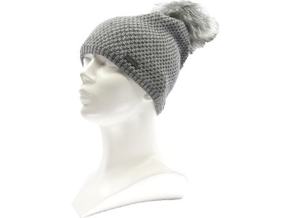 VOXX Čepice dámská pletená GALLOPERA s bambulí BÍLÁ (Velikost uni, Barva bílá)