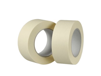 Maskovací krepová páska +80 °C 50 mm, délka 50 m 50 m světle žlutá