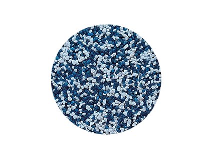 tekuta podlaha kamenivo bila modra