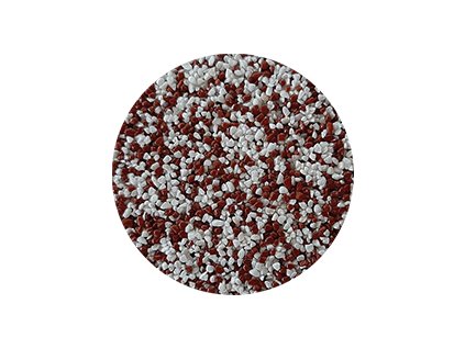 tekuta podlaha kamenivo bila cervenohneda