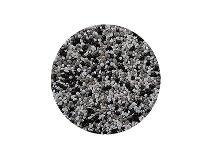 tekuta podlaha kamenivo bila cerna seda