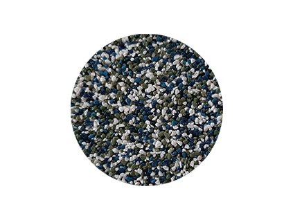 tekuta podlaha kamenivo bila modra zelena