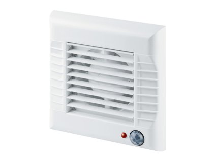 Ventilátor se žaluzií a doběhem (VŽD) Ø 100 mm bílá