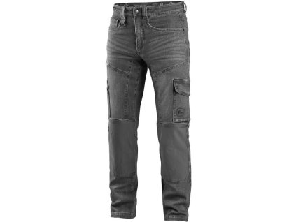Kalhoty jeans CXS ALBI, pánské, šedé (Velikost 46)
