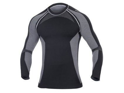 Bezešvé funkční tričko s dlouhým rukávem ARDON®AKREC černo-šedá (Velikost S)