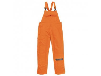 BIZWELD nehořlavé pracovní kalhoty s náprsenkou oranžové (Velikost/varianta 3XL)