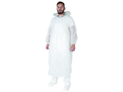 Jednorázová PE pláštěnka ARDON®MIKE bílá W (Velikost bílá)