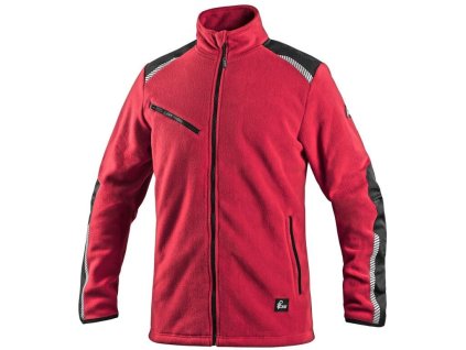 Bunda CXS 4ENVI SOLIS, pánská, fleecová, červeno-černá (Velikost S)
