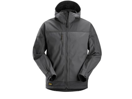 Softshellová bunda AllroundWork Stretch s kapucí šedá XS Snickers Workwear (Velikost XXL)