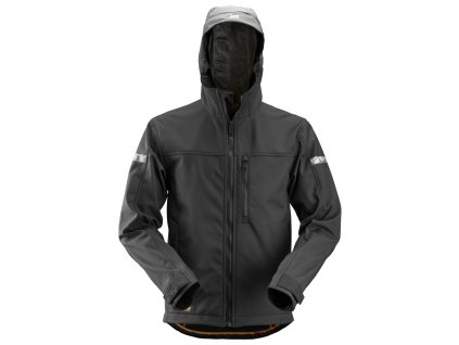 Softshellová bunda AllroundWork s kapucí pánská černá vel. XS Snickers Workwear (Velikost XS)