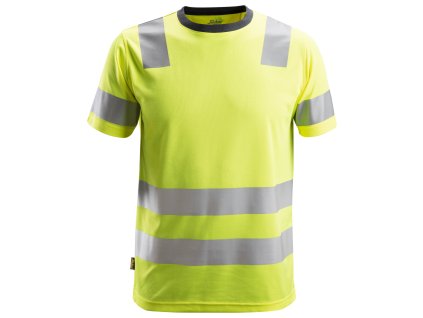 Reflexní triko AllroundWork tř. 2 žluté vel. XS Snickers Workwear (Velikost XXL)