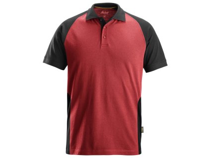 Polokošile s krátkým raglánovým rukávem červenočerná vel. S Snickers Workwear (Velikost XXL)