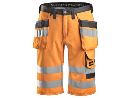 Kraťasy reflexní s PK, třída 1 oranžové Snickers Workwear (Velikost 44)