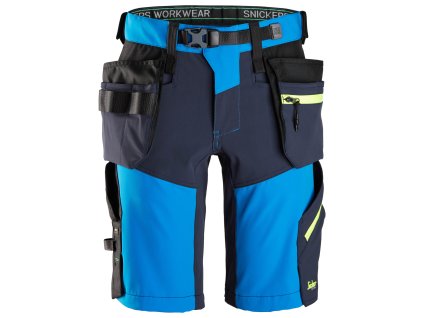 Kraťasy FlexiWork+ Softshell Stretch modré Snickers Workwear (Velikost 56)